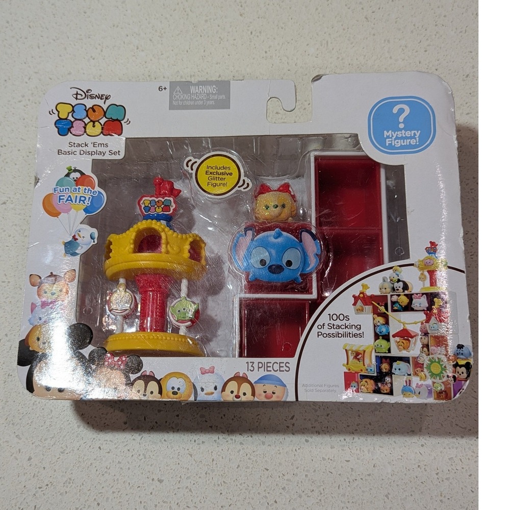 Disney Tsum Tsum Stack Ems Basic Display Set Fun at the Fair Exclusive Glitter